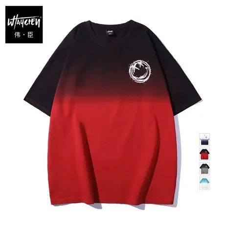 伟臣潮牌大码男装夏季宽松纯棉短袖T恤男胖子加肥加大情侣装半袖商品大图