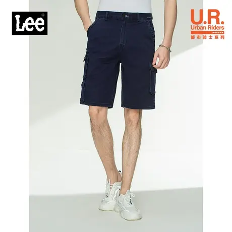Lee都市骑士21春夏新品舒适工装风深蓝色男牛仔短裤LMR9036UZBSE图片