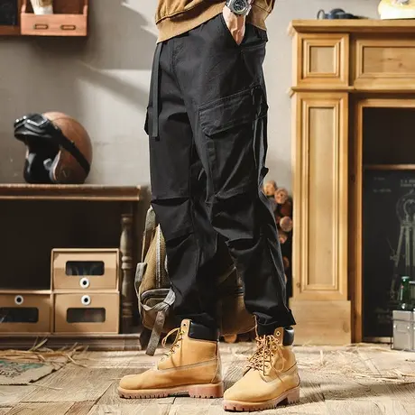 2022新款工装裤子男宽松束脚哈伦裤ins超火男装休闲束脚宽松裤男商品大图