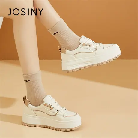 Josiny/卓诗尼厚底小白鞋女款2024新款春季爆款板鞋运动休闲鞋子商品大图