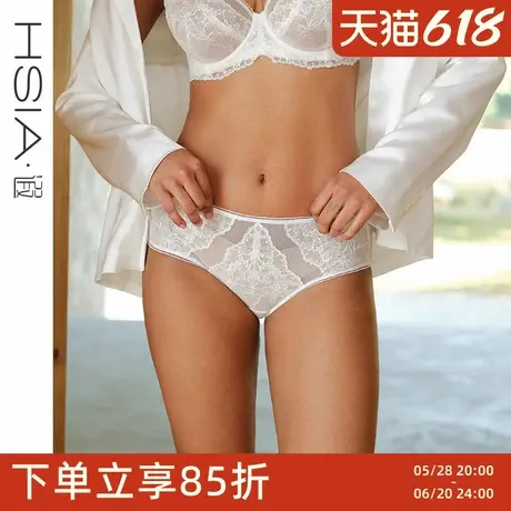 【花非花】遐25春夏新品性感蕾丝平角裤纯棉裆包臀速干中腰内裤女图片