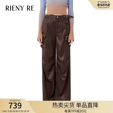 RIENYRE工装裤女2023新款爆款秋季设计感宽松美式复古辣妹裤子女商品大图