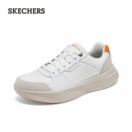 Skechers斯凯奇2025夏新款男皮面板鞋厚底增高轻质耐磨休闲运动鞋商品大图