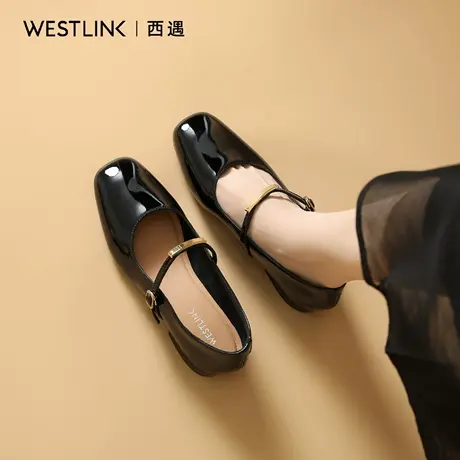 西遇黑色气质玛丽珍鞋女款2025秋季新款配裙子绝美皮鞋通勤单鞋A商品大图