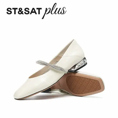 星期六户外休闲鞋2026春新款法式小皮鞋小香风粗跟单鞋SSE1111049商品大图