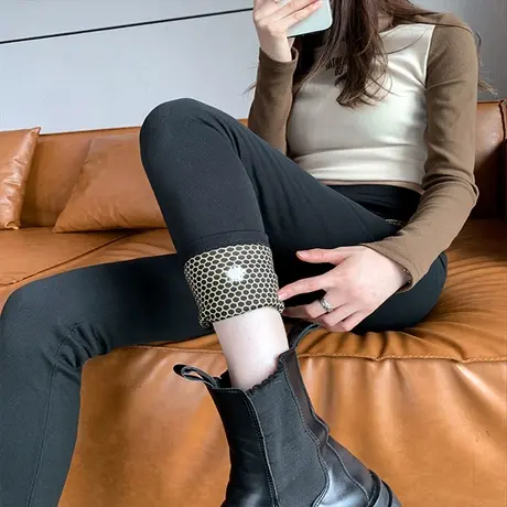 黑色外穿羽绒鲨鱼裤女冬季新款加绒加厚鹅绒芭比裤保暖棉裤打底裤商品大图