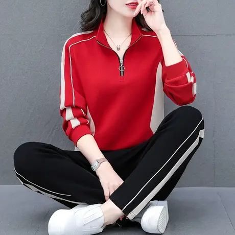 恋上17号休闲运动套装女春秋2023年新款爆款时尚洋气休闲服两件套图片