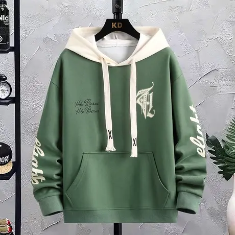 青少年春秋款长袖卫衣男孩高初中学生青春流行连帽上衣服大童秋装商品大图