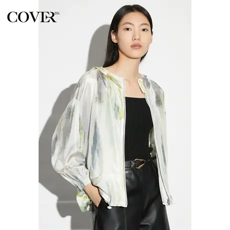 COVER夏季真丝电力纺晕染轻薄外套商品大图