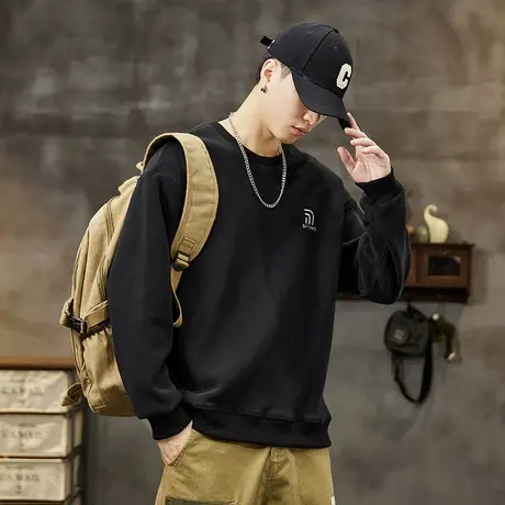 舒适百搭加绒男士外穿男秋冬款卫衣摇粒绒卫衣大码重磅休闲卫衣图片