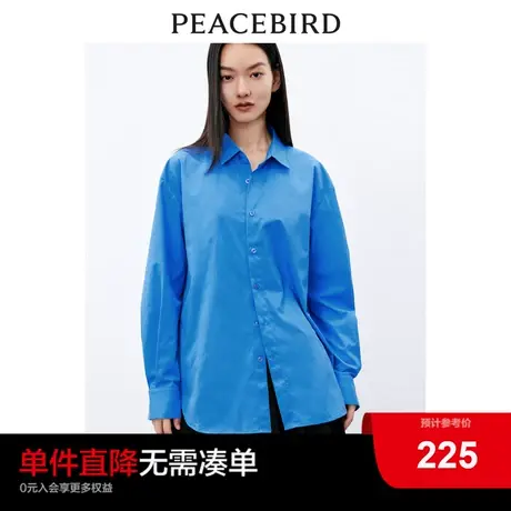 太平鸟 2024年春季新款宽松休闲衬衫情侣上衣男女同款图片