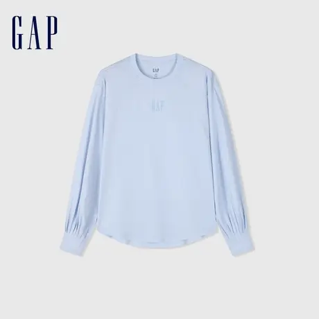Gap女装春季2024新款时尚简约长袖T恤休闲百搭透气打底衫874344商品大图