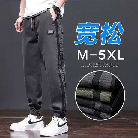 夏季薄款弹力九分工装休闲裤男士束脚宽松夏天男款男裤子潮牌痞帅商品大图