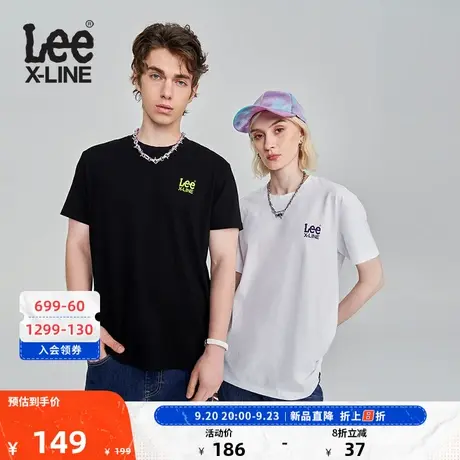 LeeXLINE23秋冬新品标准版logo印花男女同款短袖T恤LUT0053984LE图片