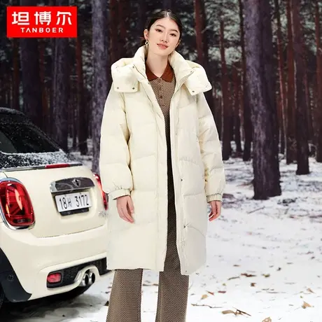 【90鹅绒】坦博尔羽绒服女冬2022年新款零压中长款外套TD336858图片