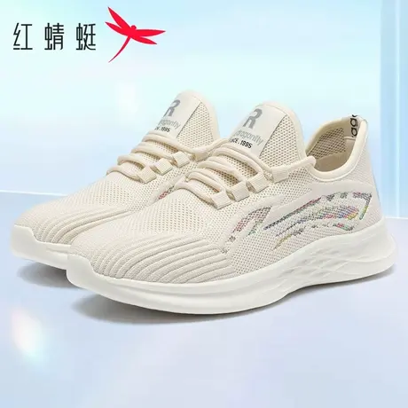 红蜻蜓女鞋夏季透气网面鞋百搭厚底运动休闲鞋舒适软底中年妈妈鞋图片