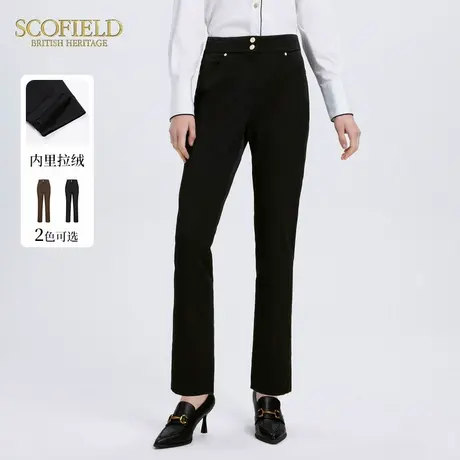 【零染色纺】Scofield女装时尚高腰西装裤柔软拉绒冬季图片
