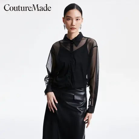 Vero Moda奥莱针织衫毛衣女春秋新款优雅通勤微透假两件上衣流行图片