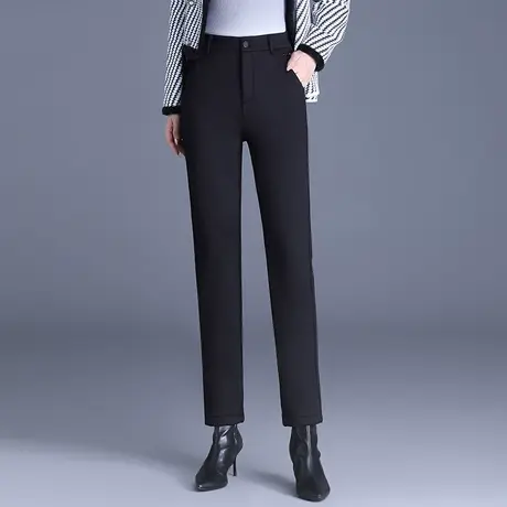 2023秋冬季新款加绒小脚裤时尚气质铅笔裤高腰显瘦休闲裤韩版长裤商品大图