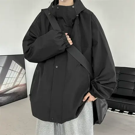 cityboy春秋款冲锋衣男外套高级感潮牌褂子美式痞帅炸街宽松夹克商品大图