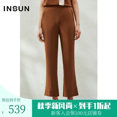 恩裳2023夏款新款百搭舒适显瘦微喇裤垂顺抗皱抗静电女裤图片