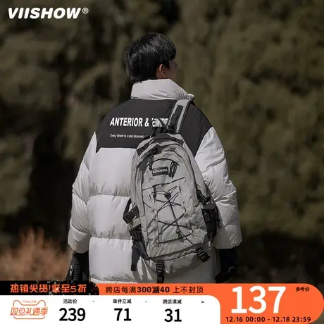 VIISHOW潮流棉服男款冬季新款男士潮牌保暖加厚棉衣立领宽松外套商品大图