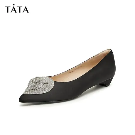 Tata他她法式晚风单鞋女尖头平底气质晚宴鞋2024春季新款7PAA6AQ4商品大图