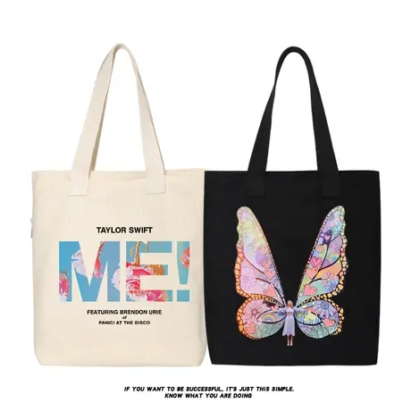 秀洛Taylor Swift霉霉Folklore专辑周边帆布袋泰勒斯威夫特手提包商品大图