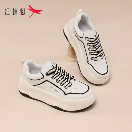 红蜻蜓厚底小白鞋女鞋2023新款秋夏爆款休闲鞋今年流行的鞋子板鞋商品大图