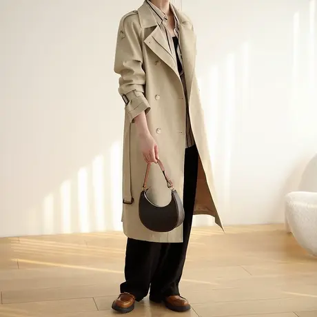 【清仓仅需149元】休闲英伦风中长款风衣外套女秋季显瘦过膝长款商品大图