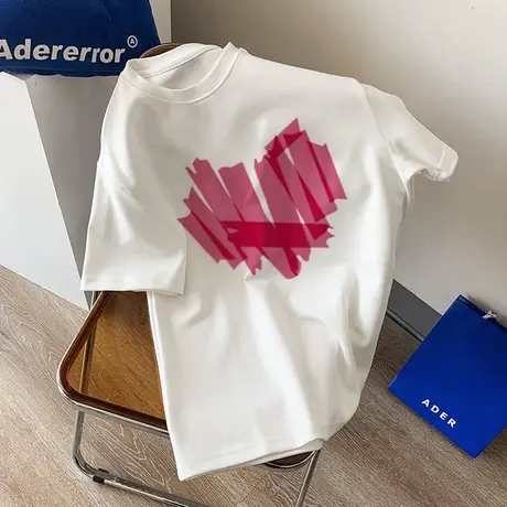 纯棉重磅设计感短袖t恤女2023新款夏季宽松潮牌小众正肩上衣体恤图片