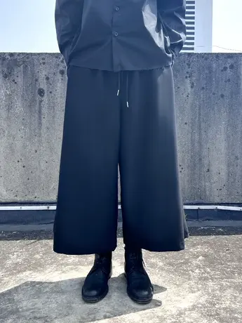 夏季设计感小众山本耀司暗黑系宽松阔腿裤男女同款九分裤大直筒潮商品大图