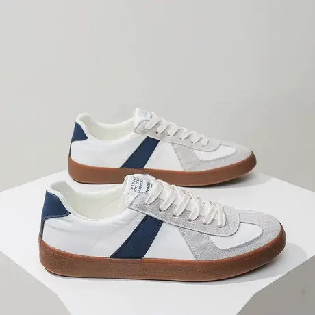 2023新款设计感小众板鞋情侣款百搭拼色德训鞋厚底ins休闲小白鞋商品大图