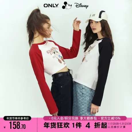 ONLYDISNEY匹诺曹联名宽松圆领长袖T恤女|123102003商品大图