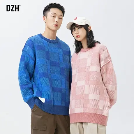 情侣毛衣秋冬2023新款毛线衣男潮内搭圆领针织衫宽松慵懒风情侣装商品大图