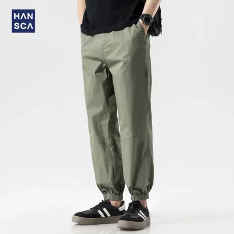 hansca冰丝裤子男宽松束脚休闲裤男春夏季薄款2025新款凉感长裤子商品大图