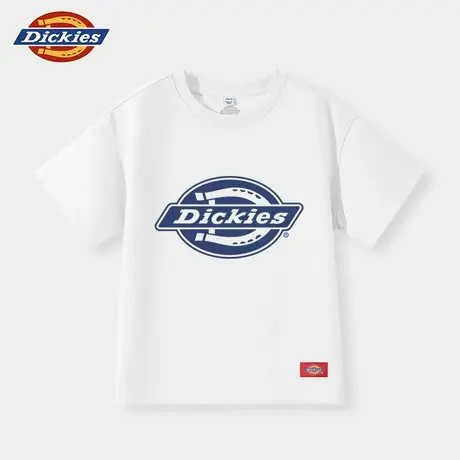 Dickies童装男童短袖t恤儿童纯棉白色运动半袖男孩夏季潮牌体恤A商品大图