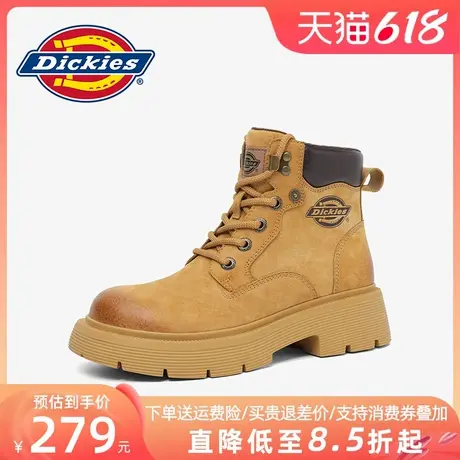 Dickies马丁靴女款2025新款夏季高帮鞋子潮鞋工装靴女靴女士靴子商品大图