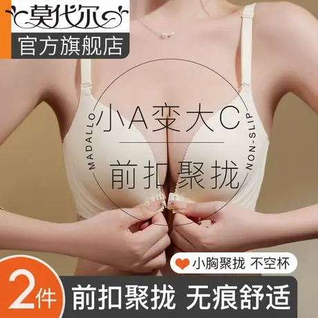 前扣内衣女小胸聚拢显大收副乳防下垂软支撑2024新款无钢圈文胸罩商品大图