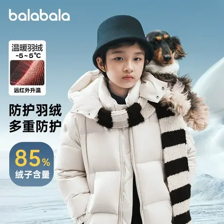 巴拉巴拉童装儿童羽绒服冬季2025男女童保暖连帽外套商品大图