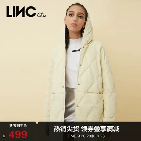 LINCCHIC金羽杰羽绒服女机能轻薄中长款羽绒服女外套Y21803322图片