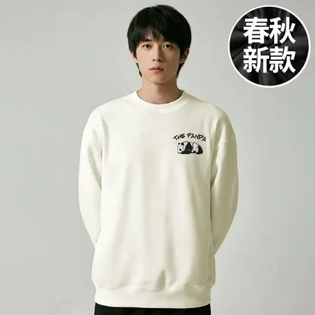 【品牌男装】200-300斤大码男装潮男美式潮牌圆领胖子卫衣春秋款商品大图