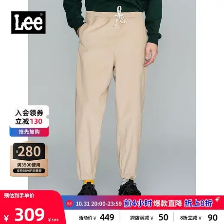 Lee商场同款灯芯绒米色束脚BAGGY裤男休闲潮流LMB004398200-97W图片