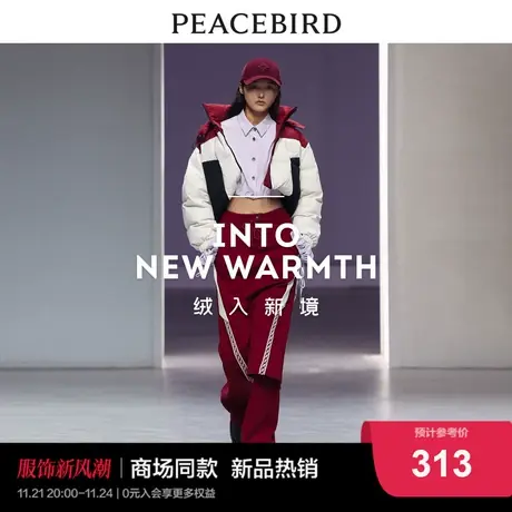 【商场同款】太平鸟女装2023冬季新款拼接串标针织长裙A3GFD4382图片