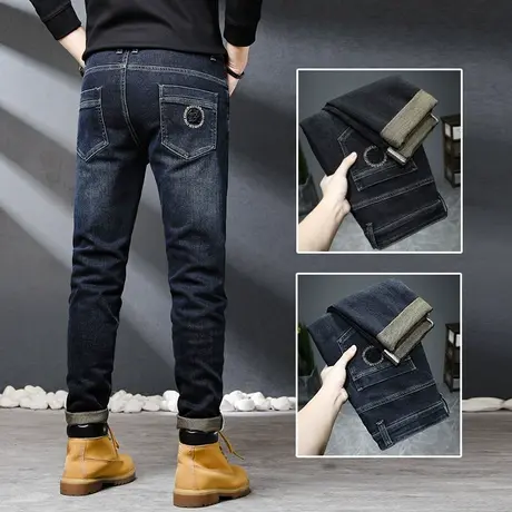 男士牛仔裤男款宽松直筒春秋款秋冬季2024新款弹力阿美咔叽休闲裤商品大图