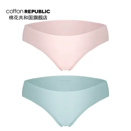 Cotton Republic/棉花共和国女士冰氧吧凉感三角清爽内裤2条图片