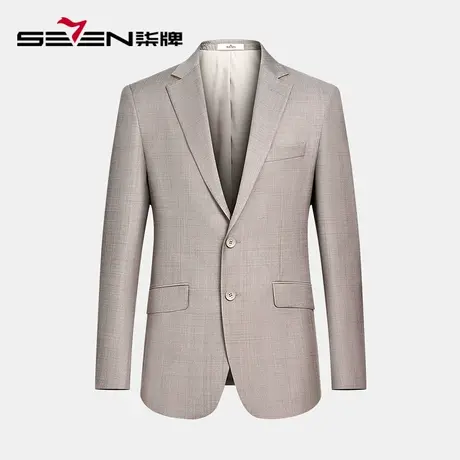 【商场同款】柒牌男士西装套装2023春秋款英伦风商务正装西服外套图片
