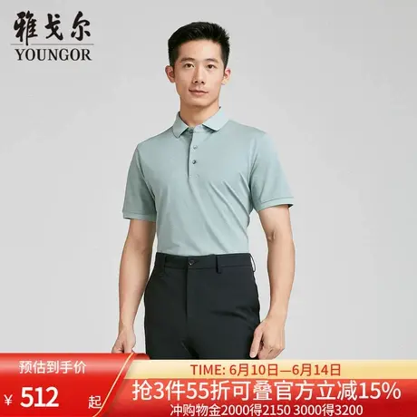 【商场同款】雅戈尔男士短袖T恤夏季新款官方商务休闲短袖T恤衫男图片