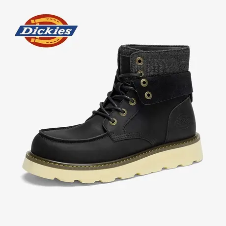 Dickies厚底马丁靴男2024年冬季新款男鞋复古高帮工装靴软底皮靴商品大图