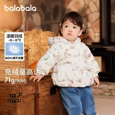 巴拉巴拉羽绒服女婴童冬季新款宝宝造型可爱萌趣甜美时尚短款外套商品大图